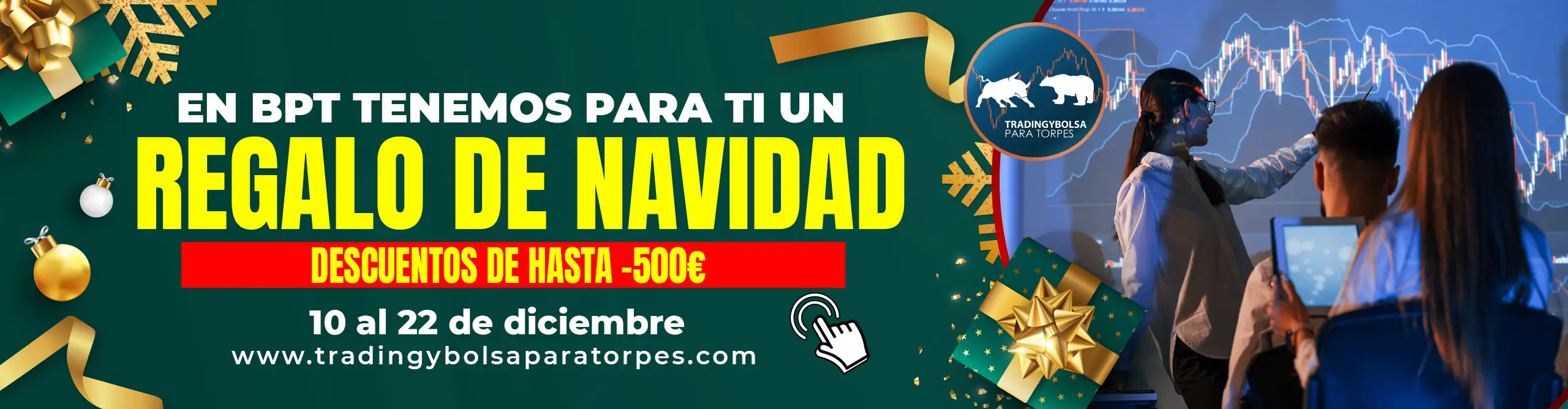 En BPT tenemos para ti un REGALO DE NAVIDAD. Descuentos de hasta -500€. Del 12 al 22 de diciembre.