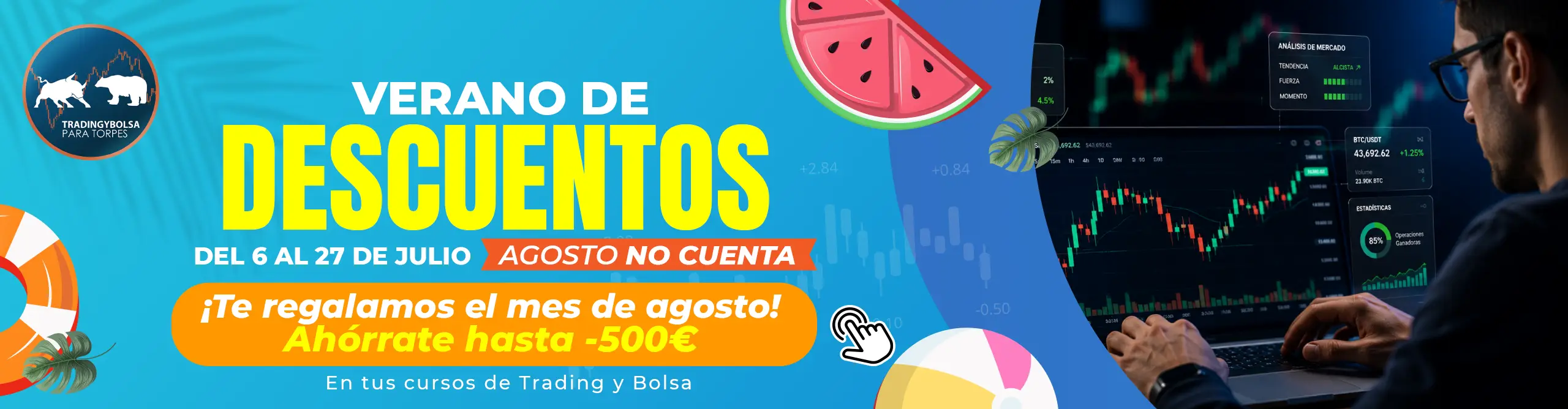 Descuentos de Verano de Trading y Bolsa para Torpes