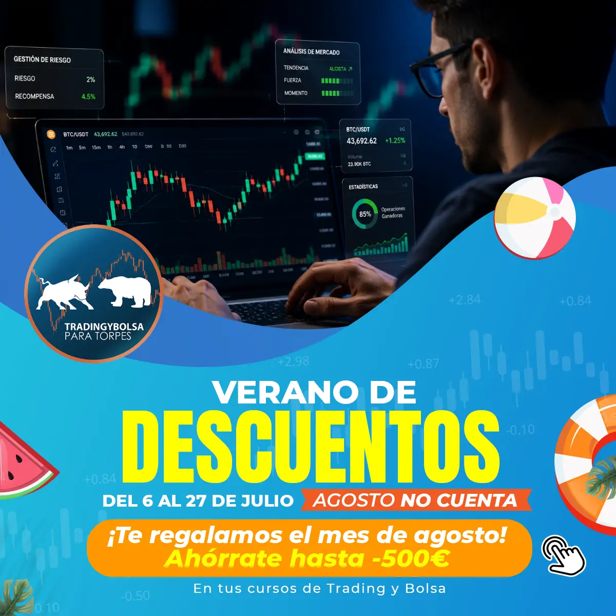 Descuentos de Verano de Trading y Bolsa para Torpes